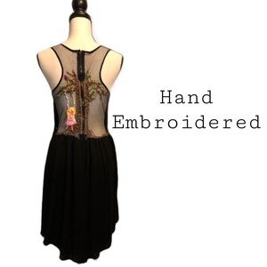 Adorable Hand Embellished Black Dress